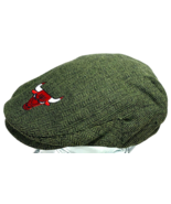 NBA Chicago Bulls Green Tweed Flat Cap Cabbie Hat Newsboy  Bud Light - £10.43 GBP