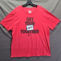 Nike T Shirt XXL Red Get Your Game Together Adult Size 2XL Short Sleeve ... - $13.55