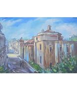 1986 Signed Carlos Hidalgo Church of Santa Barbara Painting Dominican Re... - €2.464,11 EUR