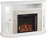 Redden Faux Stone Convertible Electric Media Storage Corner Fireplace, F... - $1,210.99