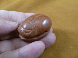 Y-SCA-553) orange Scarab beetle bug gemstone carving love Egyptian bugs ... - €13,46 EUR