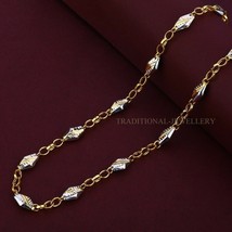 Unisex Italian Turkey chain 916% 22k Gold Chain Necklace Daily wear Jewelry 20 - £3,039.80 GBP+