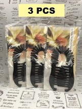 3 Pcs Banana Interlocking Flexible Jaw Hair Clips Color: Black Qty: 3 - £2.92 GBP