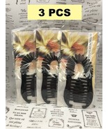 3 PCS  BANANA INTERLOCKING FLEXIBLE JAW HAIR CLIPS  COLOR: BLACK        ... - £2.98 GBP