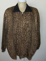 Carina Womens Animal Print Reversible Black Jacket Size 20 Zip Front &amp; P... - £38.54 GBP