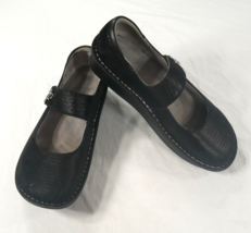 Alegria Paloma Claddagh Textured Black Leather Maryjane Shoes Wm Size EU... - $44.19