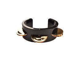 Maison Margiela Womens Bell Bracelet Metal Beauty Black Size S S41UY0014 - £156.34 GBP