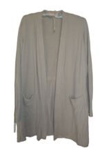 Nice Womens 1X Barefoot Dreams Gray Cardigan Sweater W/ Pockets # A350640 - $59.39