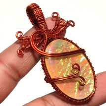 Australian Triplet Opal Wire Wrapped Handcrafted Copper Pendant 2.40&quot; SA 1310 - £3.98 GBP