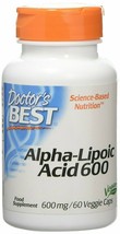 Doctors Best, Alpha Lipoic Acid 600mg, 60 Count - £18.82 GBP