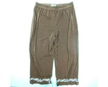 Vikki Vi Women&#39;s Pants Size S Petite Brown Acetate TL18 - £7.77 GBP