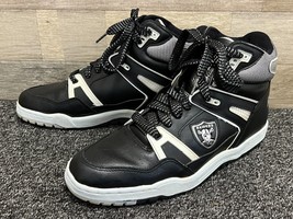 Starter Eastport Oakland Raiders NFL Black High Top Sneakers Mens Size 12 ~ VTG! - £228.25 GBP