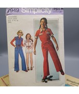 Vintage Sewing PATTERN Simplicity 7949, Two Sizes 1977 Girls Jumpsuit in... - £13.68 GBP