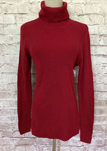 CROFT &amp; BARROW Womens Small Red Ribbed Cotton TURTLENECK SWEATER - $25.60