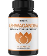Havasu Ashwagandha Dietary Supplement, Premium Stress Response (90 Capsu... - £18.95 GBP