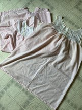 VTG Sears Perma-Prest Womens Pink Robe  &amp; Nightgown Pink Lace Sz 40/42 - £42.04 GBP