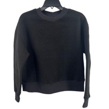 Everlane Black ReNew Fleece Sherpa Oversized Crew Size XS New - £33.10 GBP