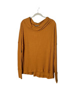 We the Free Long Sleeve Waffle Cowl Neck Split Back Shirt New - $50.50 CAD