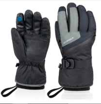GLAMVILLA Ski Winter Gloves Waterproof Snow Gloves Touchscreen Fingers M... - £9.40 GBP