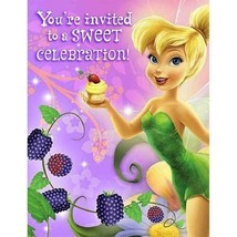 Tinkerbell and Fairies Invitations Sweet Treats Birthday Party Supply  8... - £4.66 GBP