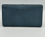 Fossil Original RFID Caroline BFD Saddle Slim Bifold Blue Leather Wallet - $33.77