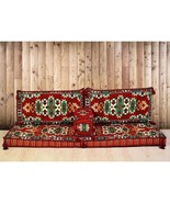 Corner Sofa Cushion pillows Lounge Couch Set Arabic Ottoman Kilim red ON... - £139.36 GBP