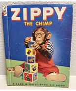 1953 Vtg Zippy the Chimp Rand McNally Elf Book  A Real Live Animal Book ... - $281.78 MXN