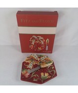 Fitz &amp; Floyd Bountiful Holiday Snack Plate and Spreader in Box Thanksgiv... - $14.90 CAD