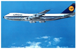 Lufthansa Boeing Jet 747 Airline Issued Airplane Postcard - £7.71 GBP