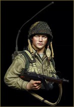 1/10 BUST Resin Model Kit US Army Soldier 101st Airborne Radio WW2 Unpainted - £14.61 GBP