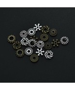 50 Assorted Spacer Beads Metal Antiqued Silver Bronze Jewelry Making Sup... - $8.82 CAD