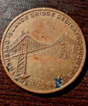 1938 Thousand Islands Bridge Dedication Coin New York U.S. Canada - £15.74 GBP