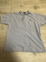 Fred Perry Men’s Gray Vintage Polo Shirt Size Medium Punk Mod Oi! Uk Rancid - £33.06 GBP