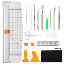 Vinyl Cutter Tools, Craft Weeding Tools Set With Paper Cutter, Scrapbook... - $33.99