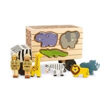 Melissa &amp; Doug Animal Rescue Shape-Sorting Truck - Wooden Toy With 7 Animals and - £33.56 GBP