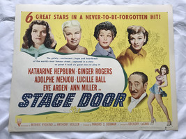 &quot;Stage Door&quot; 1953 Original Movie Poster First Issue 22x28 Lucy Ball Hepburn - £179.79 GBP