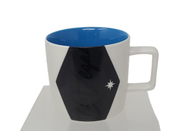 2014 Starbucks Las Vegas Star 14 oz Coffee Mug White W/ Matte Black Diamond - £13.24 GBP