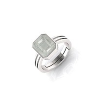 Adjustable 5 Ct White Sapphire Gemstone 925 Sterling Silver Ring for men/women - £120.12 GBP