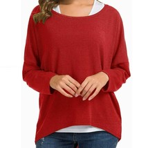 UGET Women&#39;s Oversized Baggy Loose Fitting Pullover Red Sweater size S NWT - $23.15