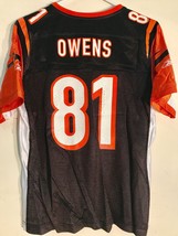 Reebok Women&#39;s NFL Jersey Cincinnati Bengals Terrell Owens Black sz L - £6.57 GBP