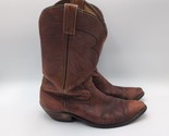 Double H Mens Size 12 D Brown Leather Cowboy Boots Style 1334 Vintage N7... - $38.69