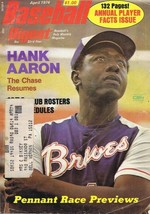 ORIGINAL Vintage Apr 1974 Baseball Digest Magazine Hank Aaron - £11.84 GBP
