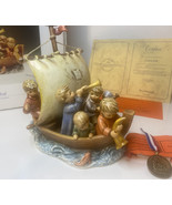 Goebel Hummel Figurine Land in Sight 190 530 Boat Medal Box 1992 Limited... - £340.65 GBP