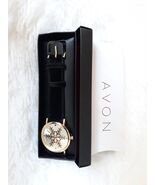 AVON FESTIVE HOLIDAY WATCH "SNOWFLAKE" (Quartz movement/ Strap Band) BLACK ~ NEW - $24.58