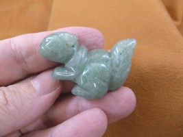 (Y-SQU-551) little green SQUIRREL gemstone gem STONE carving figurine sq... - £11.02 GBP