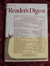 Reader&#39;s Digest November 1945 Ira Wolfert Margaret Hastings Mackinlay Kantor - £6.32 GBP