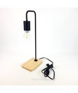 Ikea Tvarhand 18.5&quot; Work/Table Lamp Black Wood Bamboo Base  - £30.85 GBP