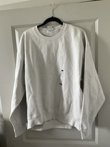 Nike Solo Swoosh Fleece Crewneck Men Size Large Top Cream Phantom White - $1,473.57 MXN