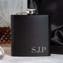 Personalized 6 oz. Stainless Steel Flask (4 colors to choose from) - £7.85 GBP