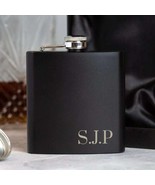 Personalized 6 oz. Stainless Steel Flask (4 colors to choose from) - £7.84 GBP